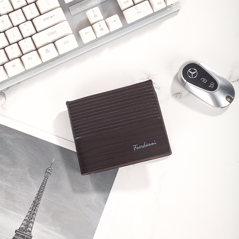 Cartera para hombre, moda corta, posición de múltiples tarjetas, wallet men, billetera europea y americana, la fábrica puede almacenar bolsas antirrobo