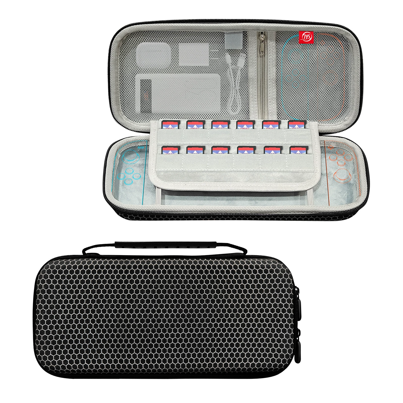 Портативная косметичка JYS Switch2, ударопрочная и устойчивая к падению, с карманом для хранения карт, сумка для хранения JYS-NS2259