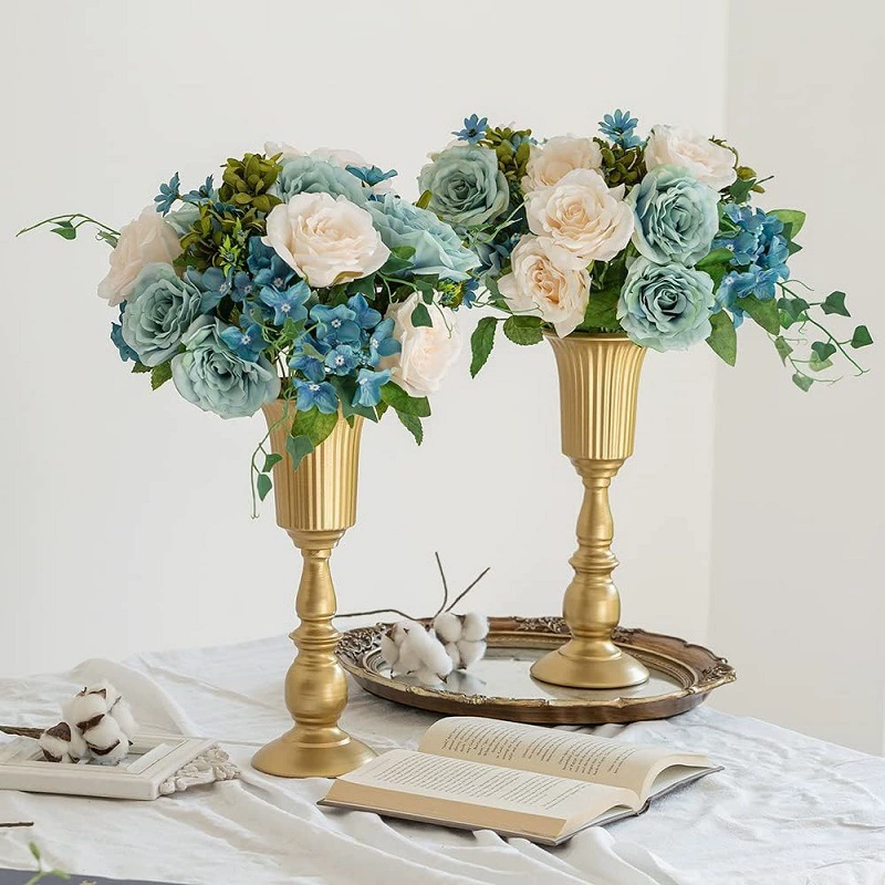Трансграничная американская ретро-ваза, высококачественный железный настольный цветочный горшок на высоких ножках, свадебное украшение, украшения для цветочной композиции из сушеных цветов