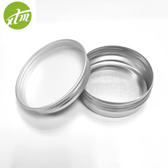60ml Silver Screw Cap Aluminum Cream Jar Dividing Box Shoe Polish Tea Leaf Metal Box Sealed Packaging Box Manufacturer Wholesale