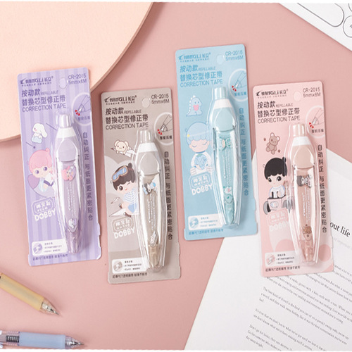 Long standing press correction belt correction belt replaceable core correction belt cartoon convenient correction belt student stationery wholesale