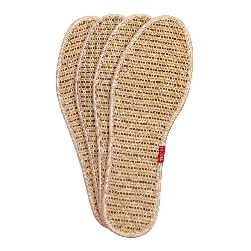 Las plantillas para hombre son absorbentes del sudor y antiolor, las plantillas para hombre son secas, cómodas y transpirables, plantillas finas de verano antiolor de algodón y lino de artemisa