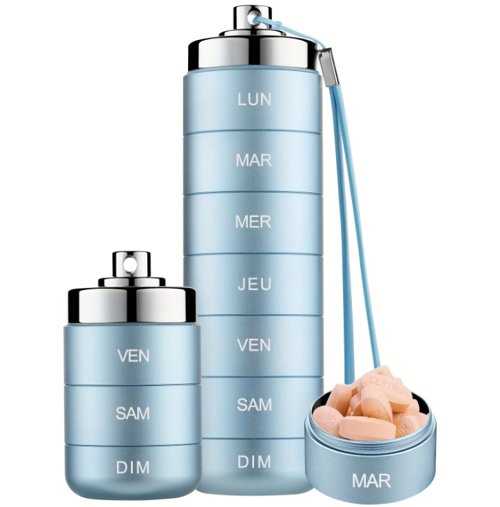 15.5*3.8*3.8cm; 평면 커버 파란색 프랑스어 인쇄