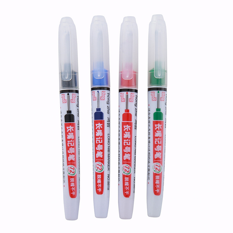 Nuevo marcador de cabeza larga, impermeable, marcador de azulejos de agujero profundo, marcador fino para carpintería de secado rápido, bolígrafo a base de aceite multiusos