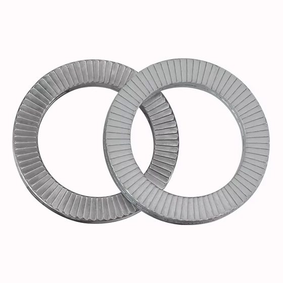 304 stainless steel double stack self-locking lock washer carbon steel with tooth anti-slip locking 316L anti-loose double-sided tooth washer