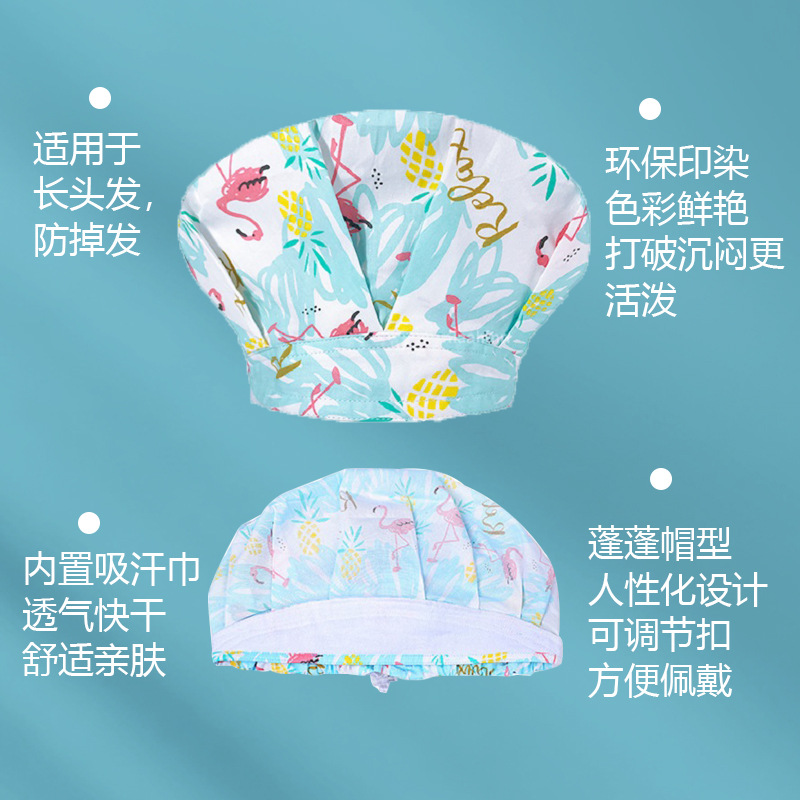 Un gran número de en stock de gama alta de algodón impreso tapa de cirugía oral dental hembra doctor enfermera Pelo Largo cerrado dedo del pie gorra mullida