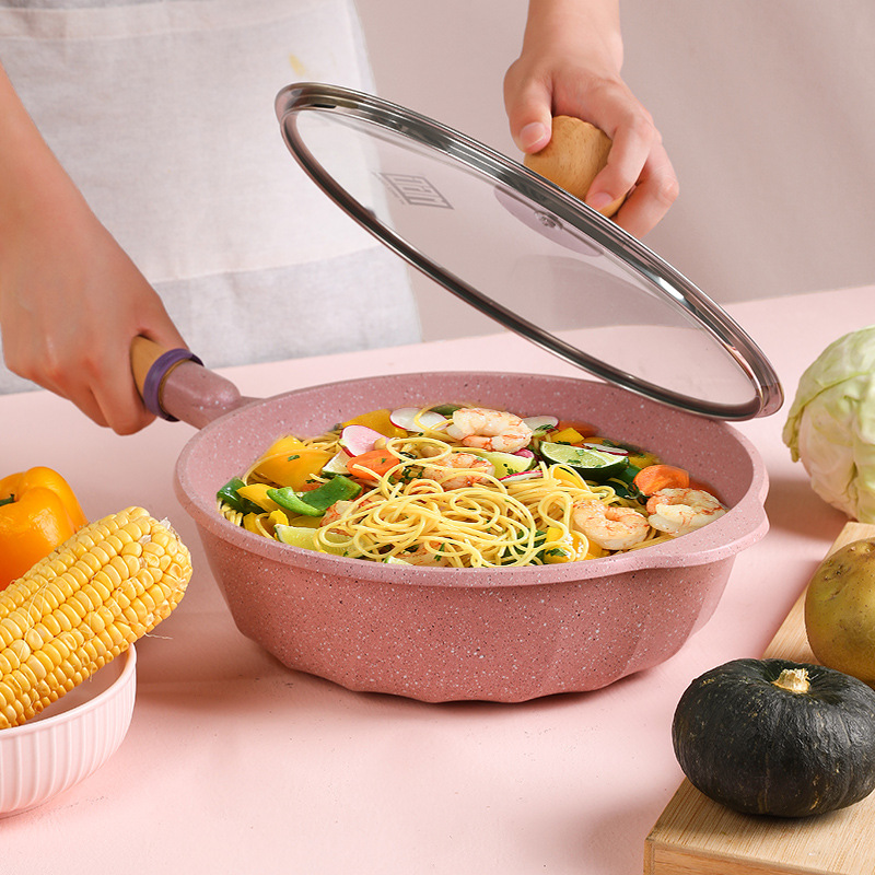 MGC maifan piedra wok hogar sartén antiadherente olla Cocina de Inducción estufa de gas especial antiadherente sartén