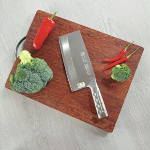 Fast steel handle kitchen knife slicing knife household hotel chef knife stainless steel handle knife