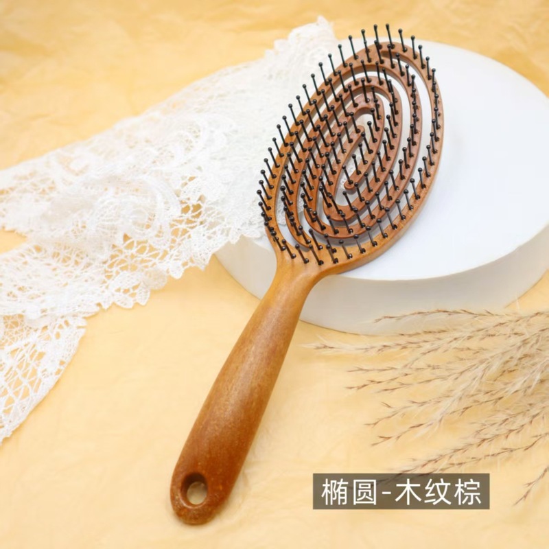 韩国镂空按摩梳蓬松高颅顶干湿两用女顺发卷发按摩梳非气垫家用梳|undefined