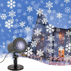 新型屋外吹雪投影灯16模様クリスマス雪庭芝生灯リモコン定時屋外投影