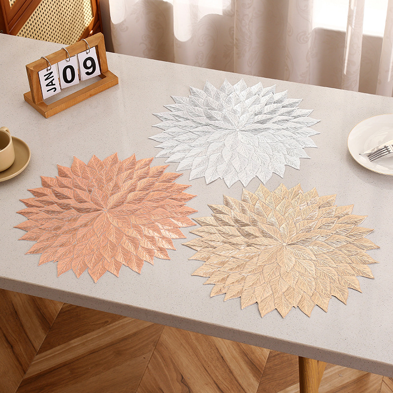 Flores europa estera impermeable a prueba de agua a prueba de aceite tabla de PVC bandera europa estera de lujo ligera estera de taza simple al por mayor