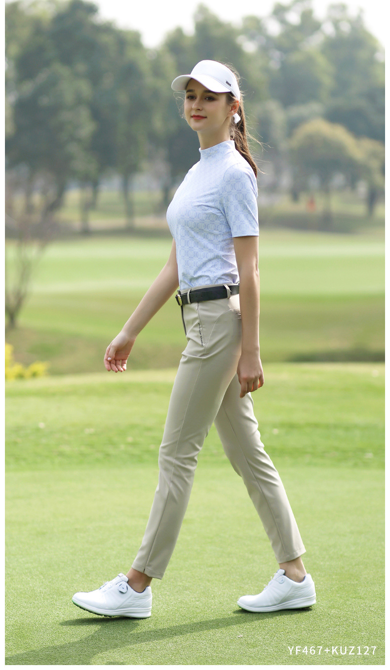 Quần golf nữ PGM dài, co giãn cao, chống thấm nước, dáng ôm thể thao — KUZ127-Xanh Navy [Dày dặn cho mùa Thu Đông] chi tiết 12