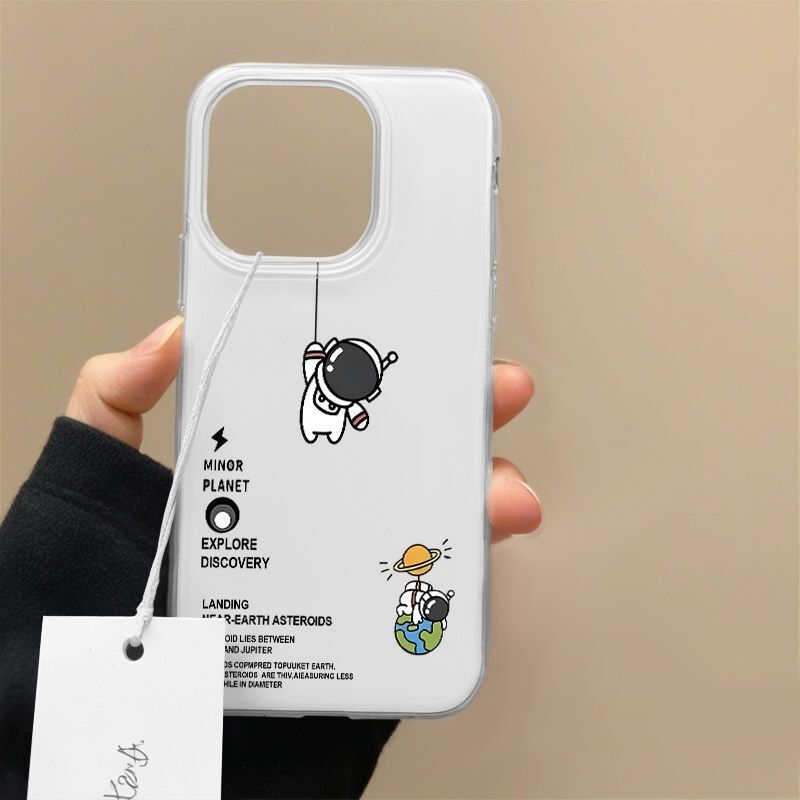 Hanging Astronaut Suitable for Apple 17Promax Mobile Phone Case Iphone16Plus Design Sense 15 Niche 14 Hard Case