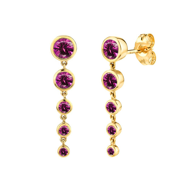 Boucles D&#39;oreilles Diamant Chaîne Creative Zircon Micro Boucles D&#39;oreilles Incrustées Accessoires display picture 5