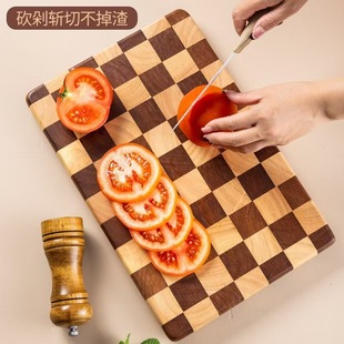 Acacia Wood Cutting Board Checkerboard Cutting Board Mildew-Proof and Crack-Proof Cutting Board Solid Wood Splicing Kitchen Chopping Board Cross-Border Wholesale