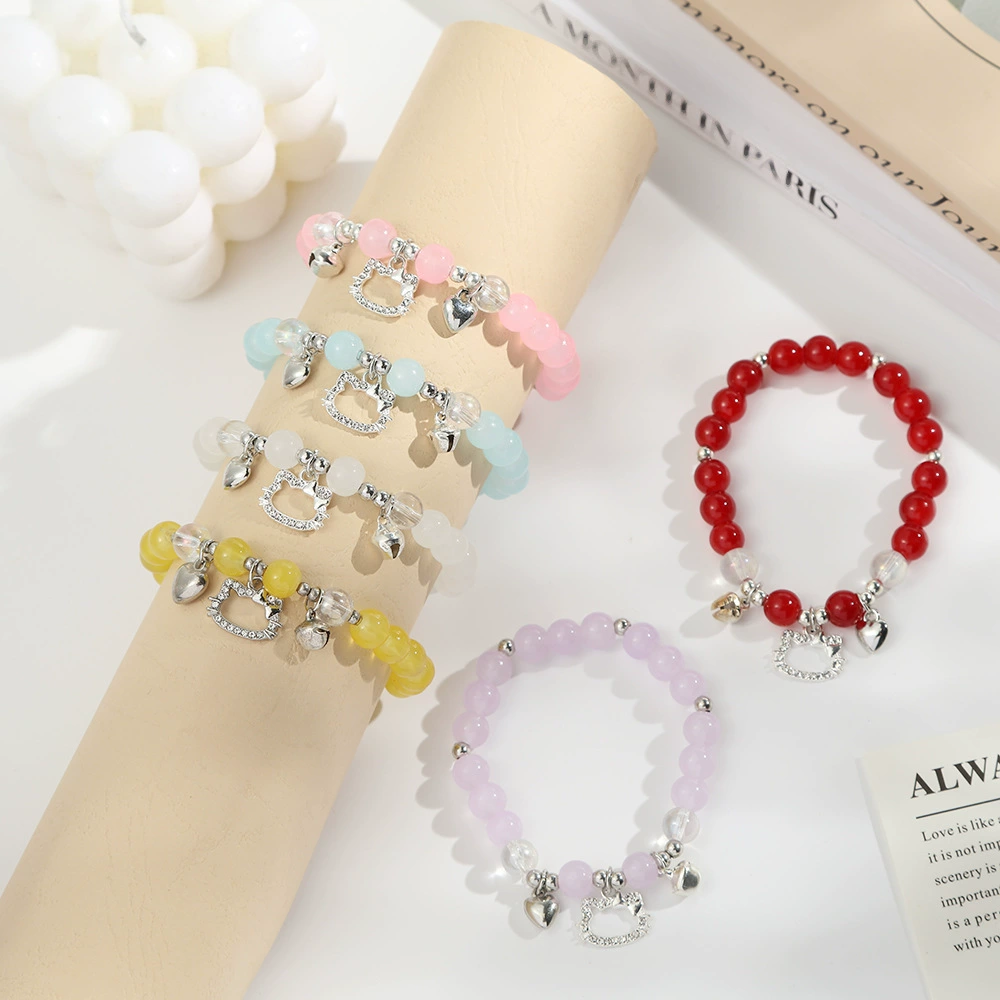Fresh bracelet, cartoon brand small design cute small bell, simple and elegant design, kitten, internet celebrity
