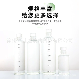 定制亚马逊密封防漏高硼硅玻璃水杯高颜值时间刻度杯冷泡茶泡酒瓶