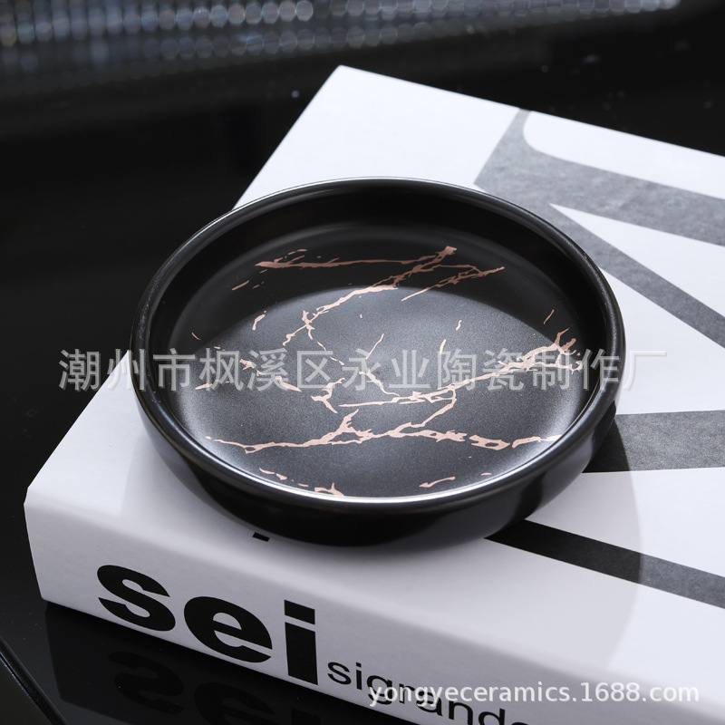 Simple Nórdico Marbling Baño de cerámica jabonera lavado Home Hotel traje de lavado