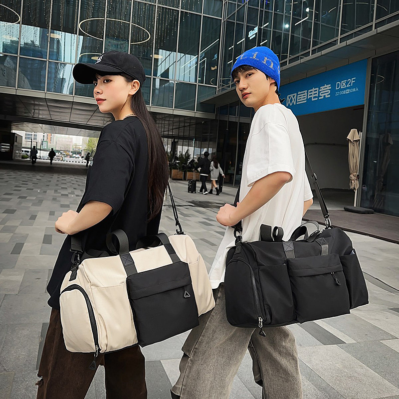 Nueva bolsa de viaje de corta distancia transfronteriza, bolsa de fitness deportiva ligera, bolsa de yoga, bolsa de almacenamiento portátil de gran capacidad para la producción