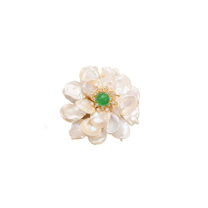 Barroco perla natural flor rica broche abrigo accesorios personalizado colgante multiusos accesorios de moda al por mayor