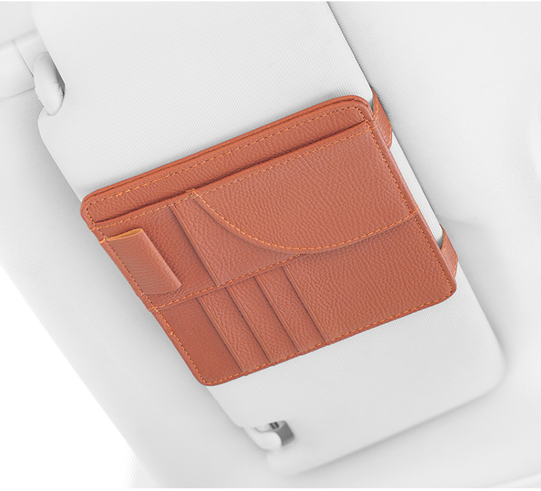 Car sun visor storage multifunctional car glasses holder car supplies complete bill card holder storage bag