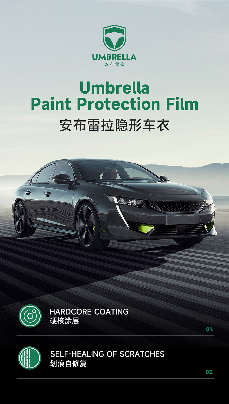Tpu Invisible Car Cover, Car Paint Protection Film, Ppf Factory Direct Supply, Anti-Scratch, Anti-Yellowing, Anti-Dirt, Transparent Protective Film