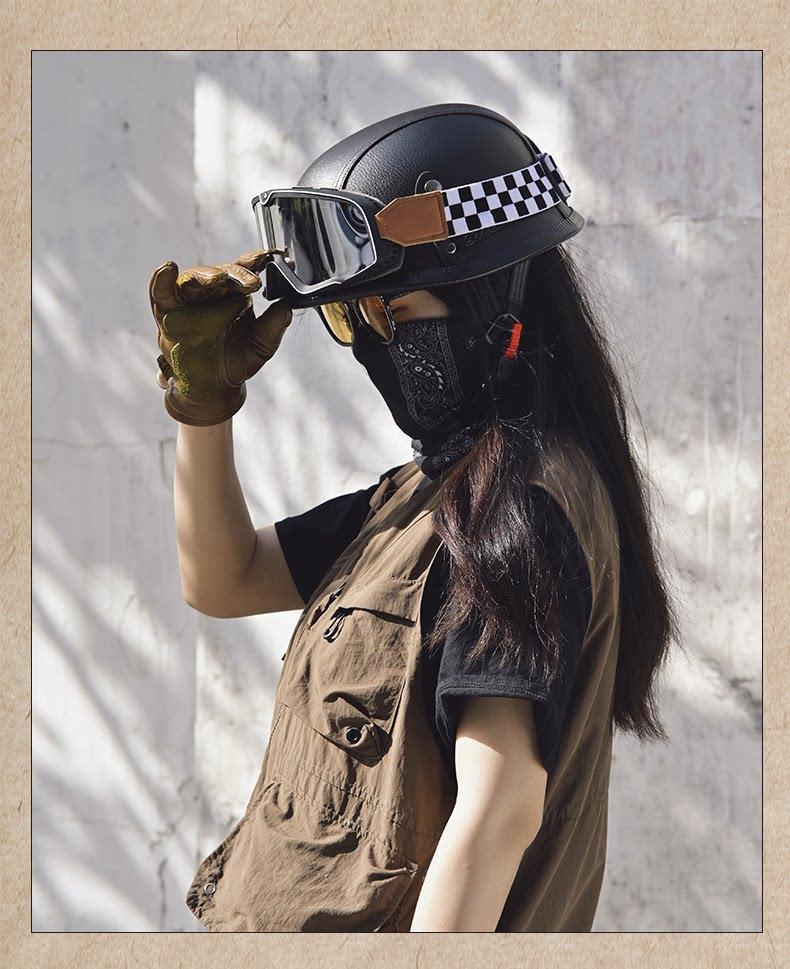 3C Certified German-Style Steel Helmet, Retro Military Safety Helmet, Gangster Chaos Helmet, Scooter Motorcycle Helmet