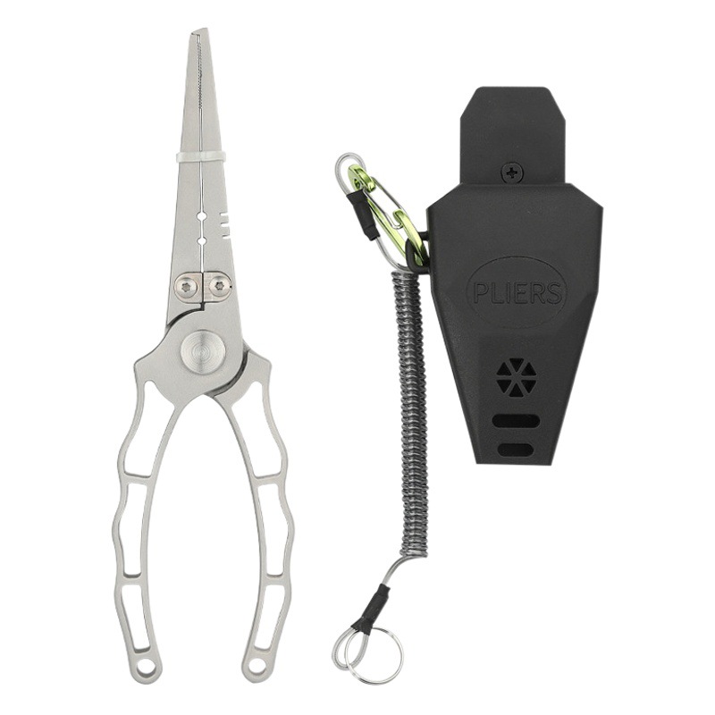 Multi-functional stainless steel Luya pliers sea fishing cutting line open-loop pressure lead pendant hook pliers fish control device fishing pliers tool