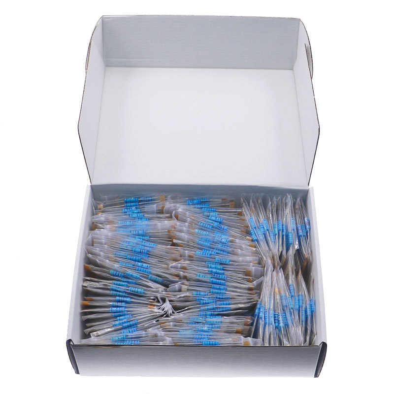 盒装1300件130种 2W金属膜电阻包 直插色环电阻器 全系列元件包