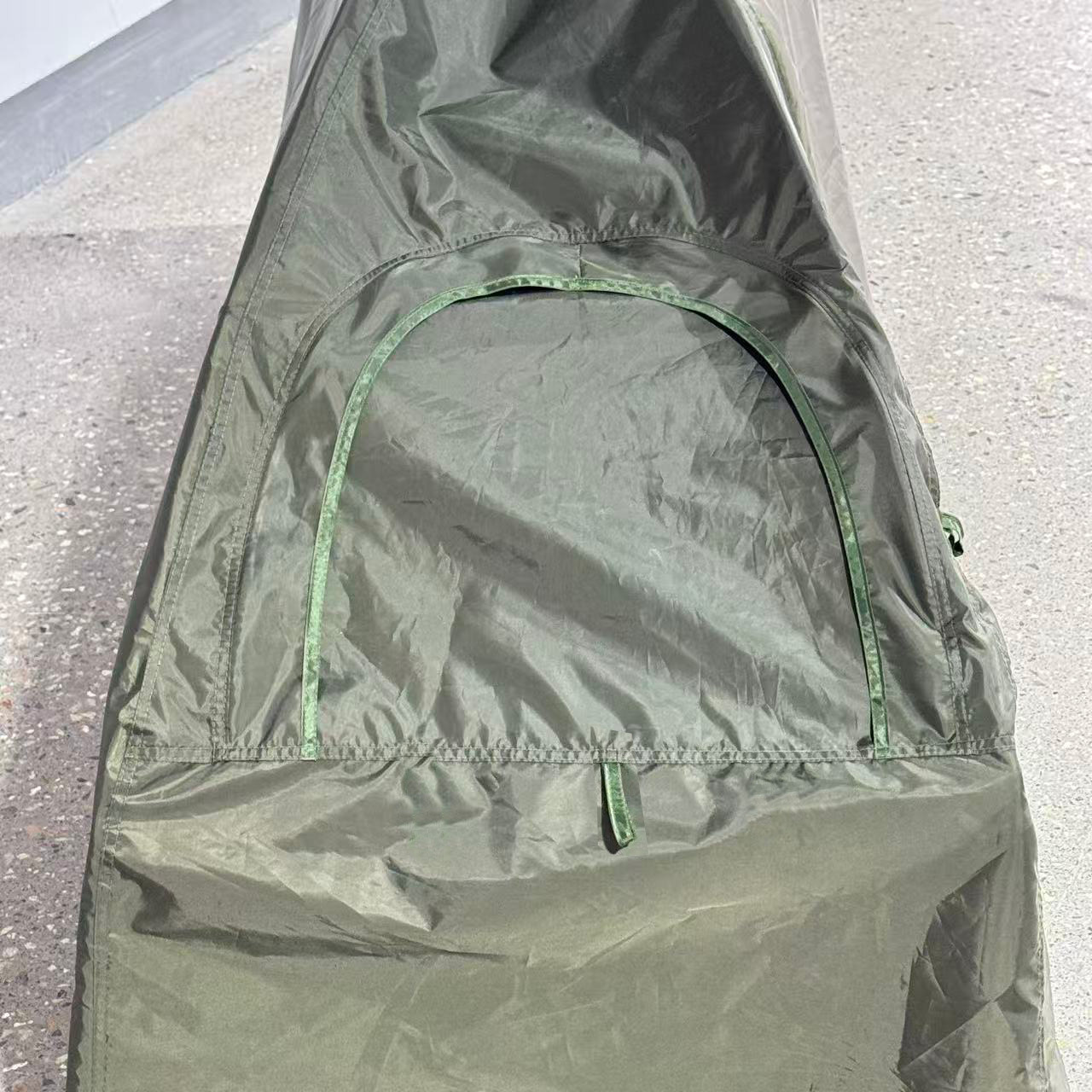 Portable double-layer camping cot tent, rainproof and moisture-proof, elevated outdoor single-person fishing tent, lightweight