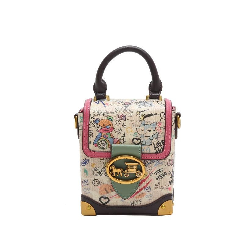 Box, small bag, with little bears, high-quality style