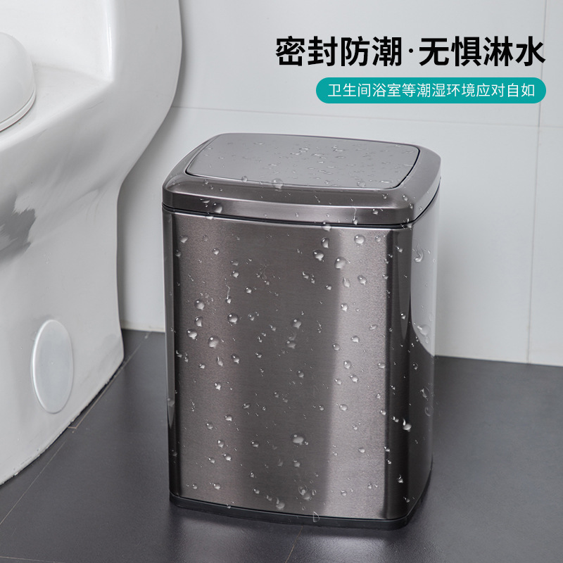 Basura hogar inodoro sala de estar gran capacidad dormitorio Hotel habitación de invitados inodoro de acero inoxidable basura con tapa