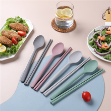 虫虫同款食品级硅胶勺子筷子莫兰迪勺筷套装户外学生上班族餐具