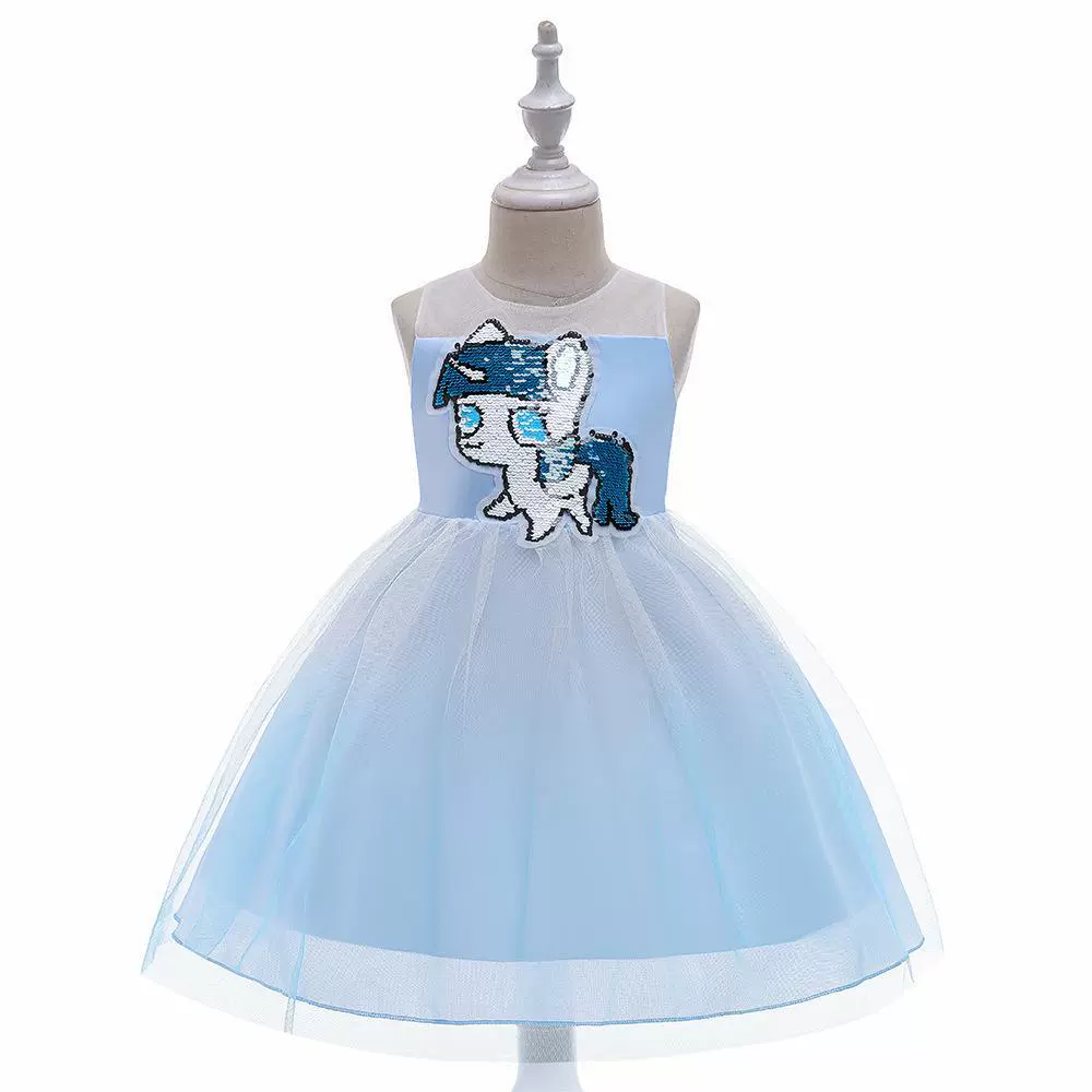 Европейская и американская внешнеторговая девушка сетчатая пряжа Единорог платье новый хэллоуин костюм косплей детский костюм