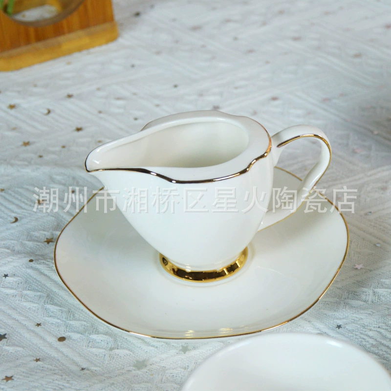 Ceramic coffee teapot, set, simple and elegant design, European style