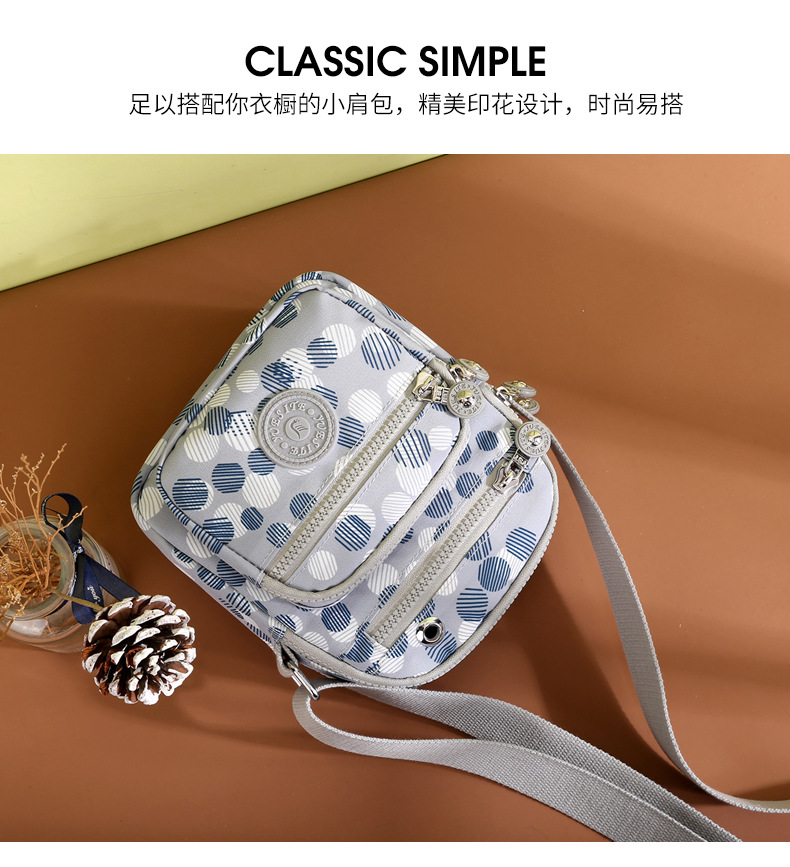 New Oxford Fabric Women's Mini Casual Crossbody Phone Bag Fashion Nylon Bag Single Shoulder Adjustable Waterproof Canvas Bag