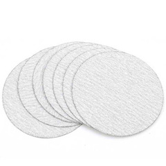 Flocked sandpaper sheet dry grinding sandpaper furniture wall metal polishing backing felt coated velvet sheet round white sandpaper