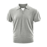 ZF8111-D海鸥领针织OLO衫简约休闲老钱风短袖松弛感上衣，男装针织衫/毛衣，星座614