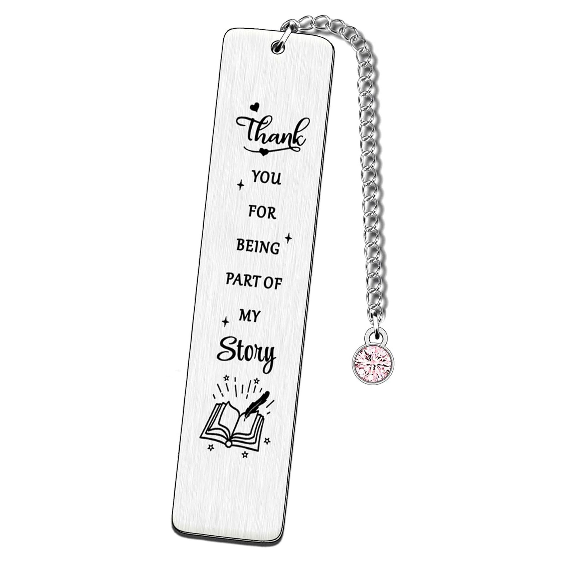 Marcadores de acero inoxidable europeos y americanos Regalos de la temporada de graduación Grabado con láser Gracias Regalos del día del maestro Libro Marcadores de metal