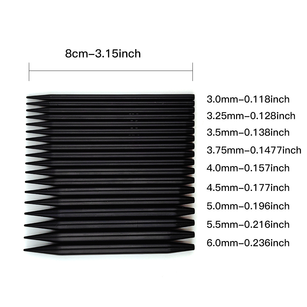 Herramientas de trenzado transfronterizas aguja de anillo desmontable aguja de anillo de alúmina negra 9 paquetes