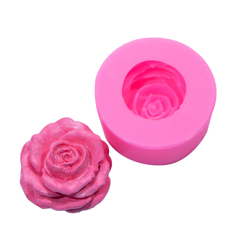 Girasol Rosa Clavel fondant cake molde de silicona DIY coche aromaterapia decoración colgante epoxi