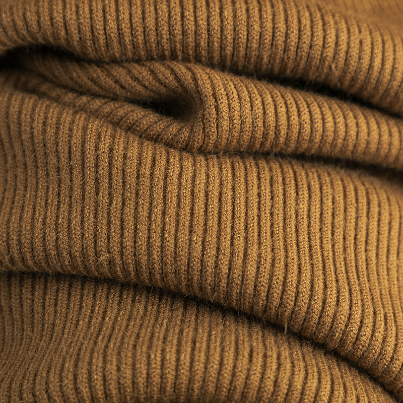 Women Knitted Dress Autumn Winter Mid Length Loose Turtleneck Solid Color Base Sweater Dress