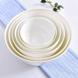 景德镇纯白色高骨瓷家用陶瓷饭店餐具套装汤碗面碗吃饭米饭碗小碗