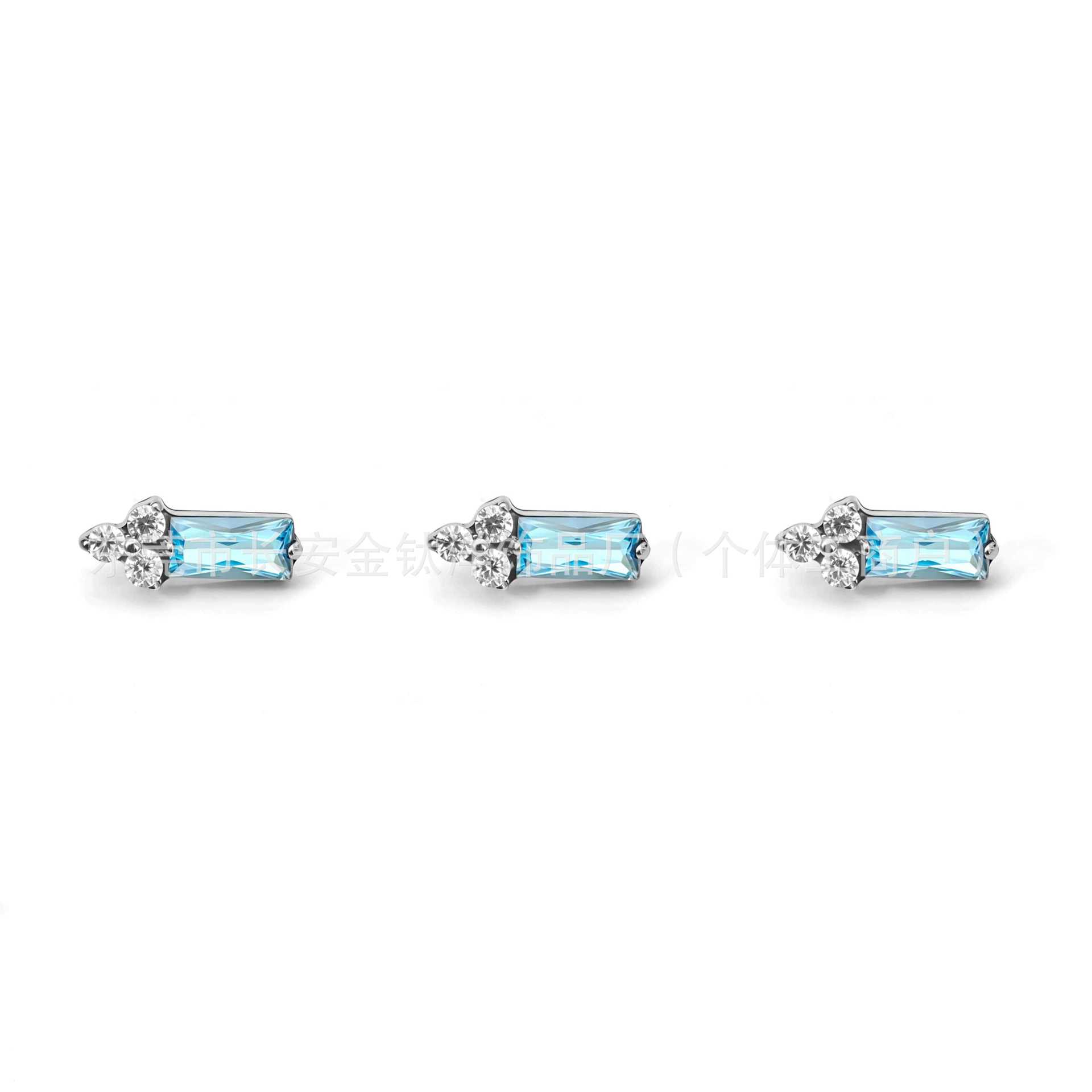Pointed titanium steel lip stud product view