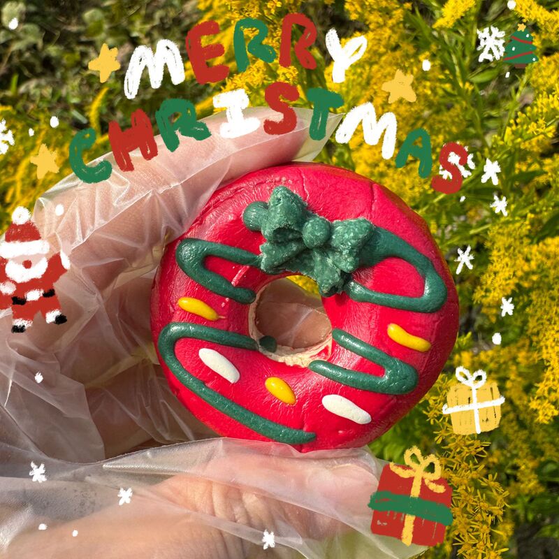 Customized Handmade Christmas Pet Snacks Donuts Dog and Cat Birthday Cake Decoration and Presentation