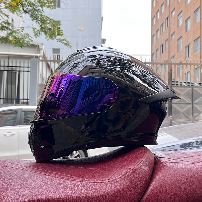 Orz casco de coche eléctrico masculino y femenino casco de verano doble espejo trasero medio completo personalidad cuatro estaciones pareja Bluetooth