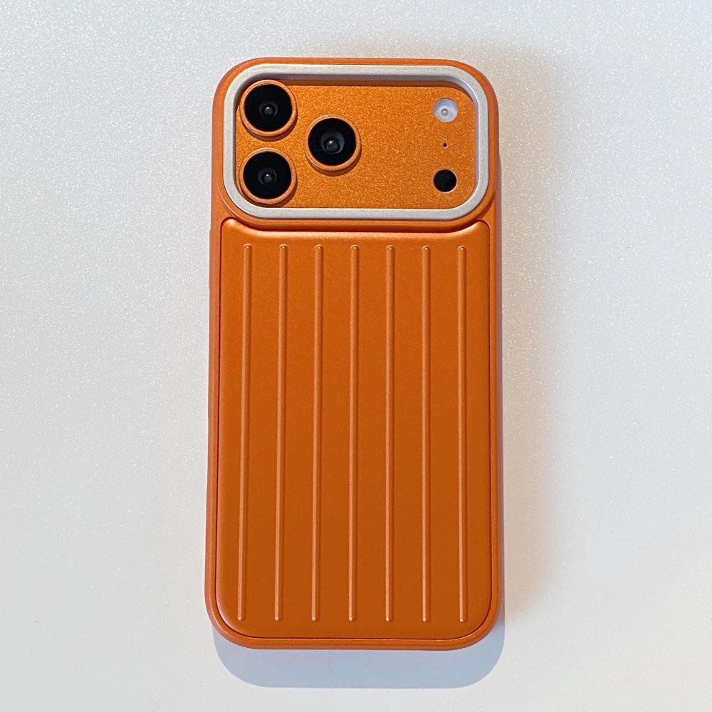 RI-MOWA-Style Dreifach-Schutzhülle mit Streifenmuster in Unifarben, passend für Apple 17/16 PRO MAX und iPhone 15/14_voghion.com