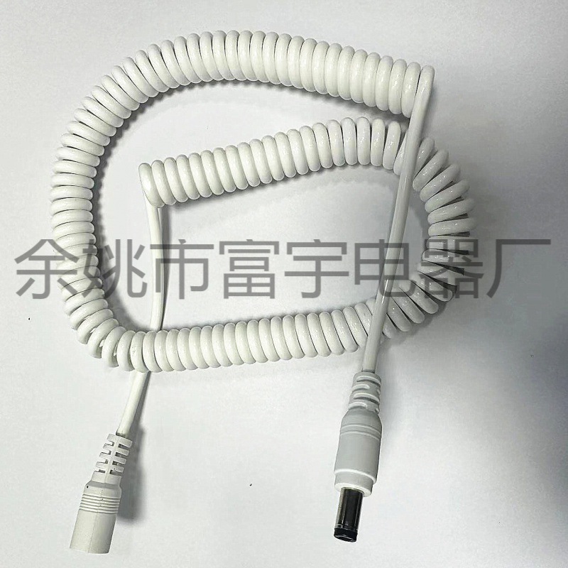 5521公母dc弹簧线伸缩曲线点烟头车充插头线国标欧标4平方电源线