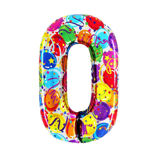 40 pulgadas de color estampado de edad globos digitales de aluminio de gran tamaño decoración de la escena de la fiesta