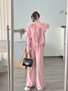 加肥超大码300斤春秋连帽胖MM卫衣阔腿裤时尚休闲运动两件套装女2